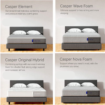 Casper Types of mattresses